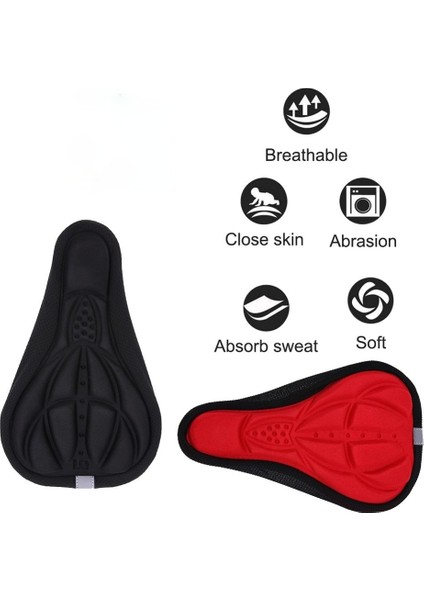 Kırmızı Stil 28*18 Bisiklet Sele 3D Yumuşak Bisiklet Koltuk Kılıfı Mtb Dağ Bisikleti Kalın Sünger Ped Açık Bisiklet Koltuk Matı Yastık (Yurt Dışından) indirimleri