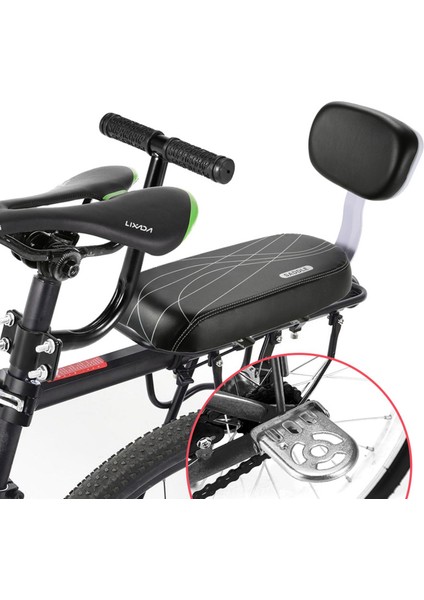Arka Koltuk-Siyah Stil Bisiklet Arka Koltuk Sırtlığı Çocuk Koltuğu Ayaklık Pedalı Ile Bisiklet Koltuk Çocukluğu Için Bisiklet Aksesuarları Parçaları (Yurt Dışından)