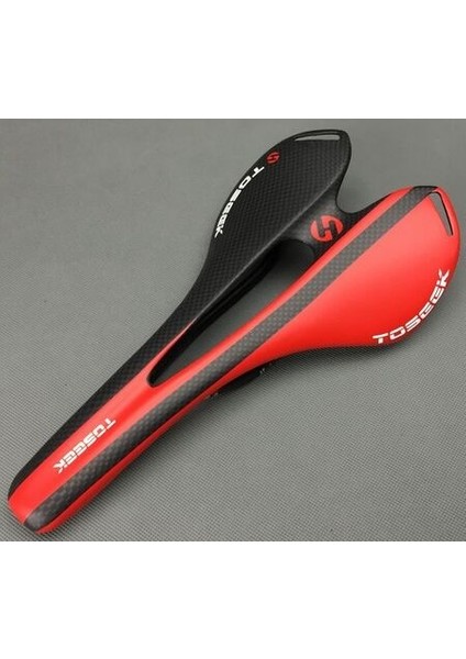 Mat Kırmızı Tarzı Toseek Karbon Koltuk Yol/mtb Bisiklet Koltuğu Bisiklet Koltuğu Yastığı 3k Mat/cilalı Bisiklet Aksesuarları Sella Selle 2018 (Yurt Dışından)