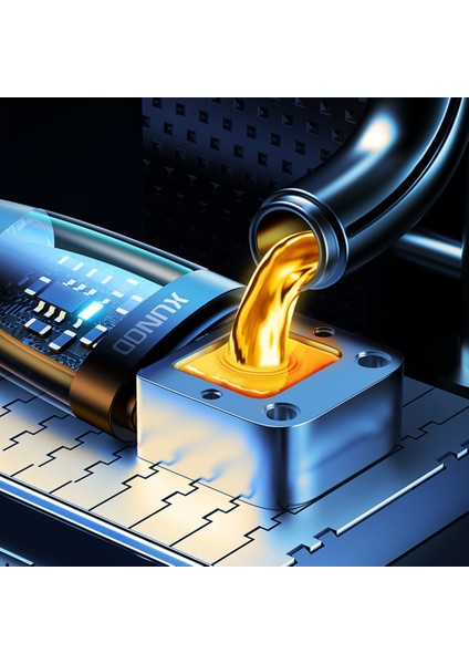 iPhone 15 Serisi için 1,2 M 100 W Hızlı Şarj Kablosu Tip-C'den Tip-C'ye Veri Iletimi Şeffaf Örgülü Kablo (Yurt Dışından)