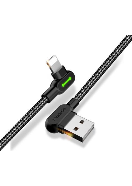 Button Serisi Naylon Örgülü 3m Lightning 8pin iPhone Ipod için USB Data Sync Şarj Kablosu-Siyah (Yurt Dışından)