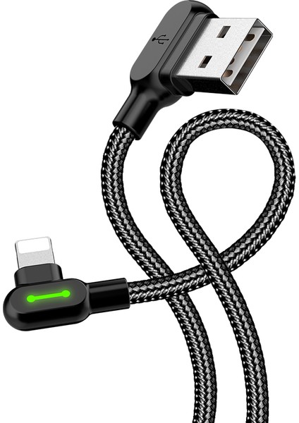 Button Serisi Naylon Örgülü 3m Lightning 8pin iPhone Ipod için USB Data Sync Şarj Kablosu-Siyah (Yurt Dışından)