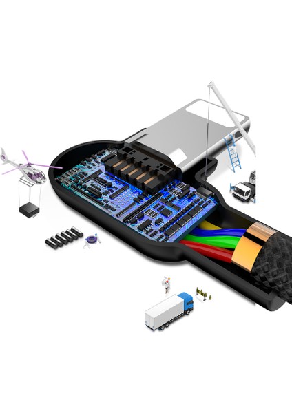 Button Serisi Naylon Örgülü 3m Lightning 8pin iPhone Ipod için USB Data Sync Şarj Kablosu-Siyah (Yurt Dışından)