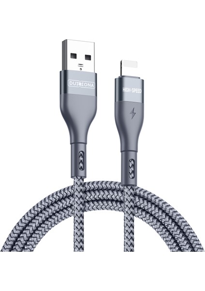 2m Usb-A-Lightning 2.4A Şarj Kablosu Naylon Örgülü Veri Iletim Kablosu (Yurt Dışından)