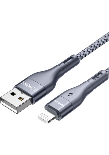 2m Usb-A-Lightning 2.4A Şarj Kablosu Naylon Örgülü Veri Iletim Kablosu (Yurt Dışından)