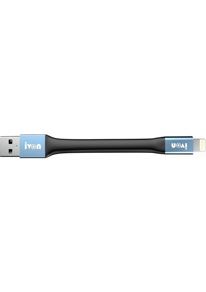 14,5 cm Taşınabilir 3.1A Hızlı Şarj Kablosu Usb-8 Pinli Veri Kablosu, Anahtarlık-Gri (Yurt Dışından)