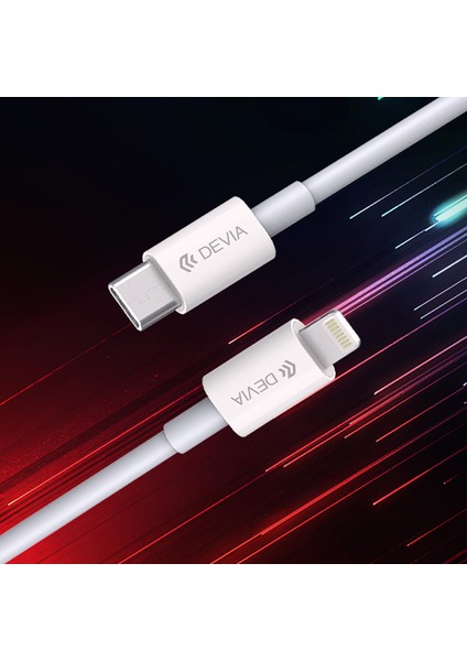 Devıa Smart Series EC146 1m Tip-C-Yıldırım Kablosu Pd Hızlı Şarj Telefon Veri Kablosu (Yurt Dışından)
