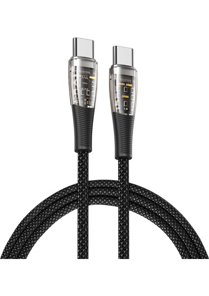 1m USB C-Usb C Kablosu Pd 65W Hızlı Şarj Pvc Naylon Örgülü Veri Kablosu için iPhone 15 Serisi/huawei Mate 60/xiaomi (Yurt Dışından)