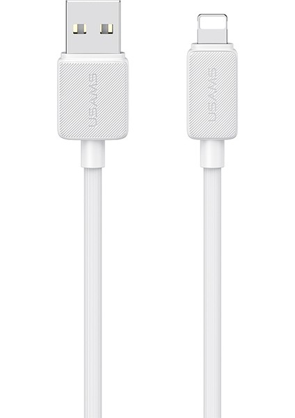 iPhone 2.4A Şarj Kablosu için 2m Usb'den Lightning'e 480MBPS Veri Kablosu-Beyaz (Yurt Dışından)