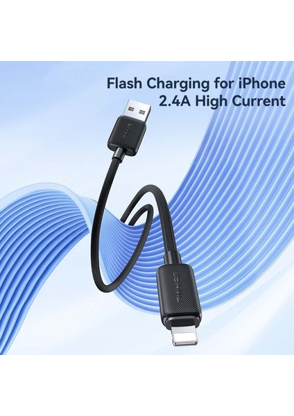 iPhone 2.4A Şarj Kablosu için 2m Usb'den Lightning'e 480MBPS Veri Kablosu-Beyaz (Yurt Dışından) fiyatları