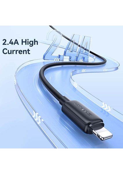 iPhone 2.4A Şarj Kablosu için 2m Usb'den Lightning'e 480MBPS Veri Kablosu-Beyaz (Yurt Dışından) modelleri