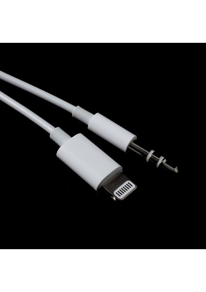 MH030 Lightning 8 Pin + 3,5mm Erkek-3,5mm Erkek iPhone Android için 2'si 1 Arada Aux Ses Kablosu-Beyaz (Yurt Dışından) fiyatları