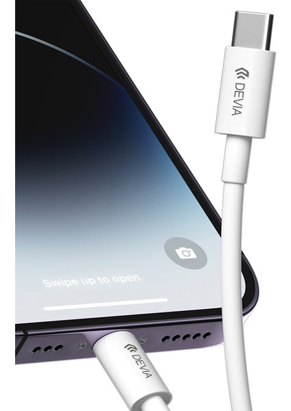 Devıa Smart Serisi 2m Type-C-Lightning Pd Hızlı Şarj Kablosu Tpe Veri Kablosu (Yurt Dışından)