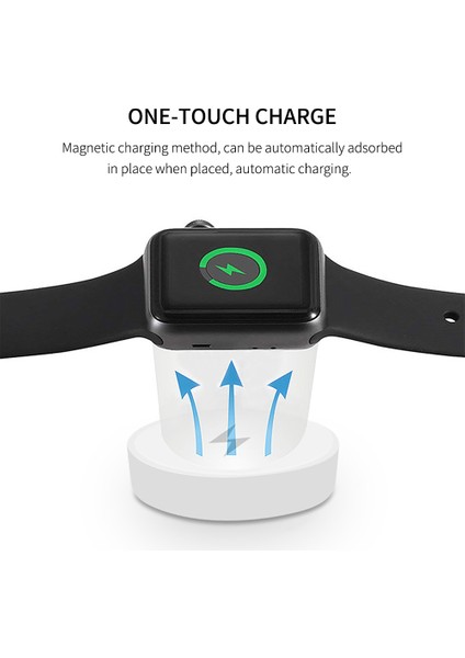 Apple Watch/telefon için 122 cm Tip-C Fiş 4'ü 1 Arada Şarj Kablosu Izle Kablosuz Şarj Istasyonu, Kod Çözme Çipli-Siyah (Yurt Dışından)