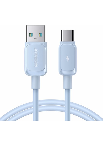 iPhone 15 Serisi için Çok Renkli Seri 1,2 M 3A Usb-A-Type-C Veri Kablosu Tpe Hızlı Şarj Kablosu-Mavi (Yurt Dışından)