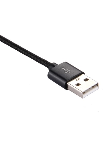 iPhone 15 Serisi için 2m Dokuma Doku Tip-C Samsung Note 8/s8/s8 Plus Vb. için USB Ters Çevrilebilir Telefon Kablosu-Siyah (Yurt Dışından)