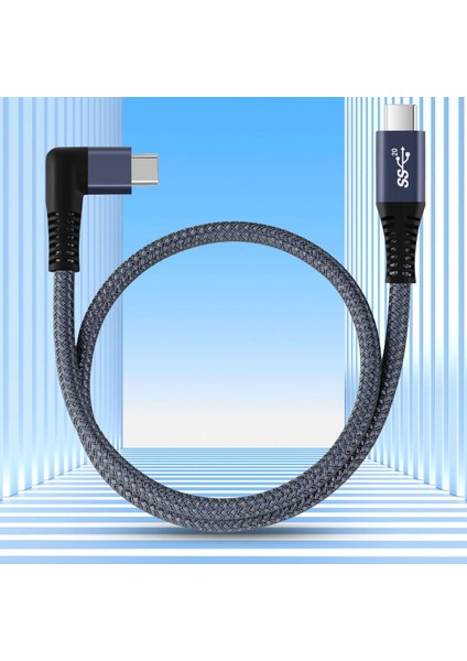 1 M Usb-C-Usb-C Veri Kablosu, Dik Açılı Type-C 100W Şarj Kablosu, 20 Gb/s, 4K 60Hz (Yurt Dışından)