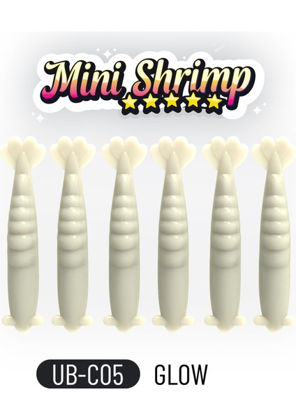 Ulti Baits Mini Shrimp 40, Silikon Karides 40MM 1.3gr 6 Adet