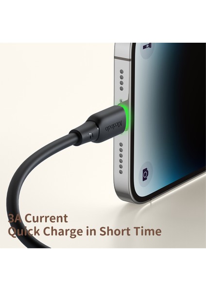 Alpha Serisi CA-474 1,2m Usb-A-Lightning Kablosu 3A Silikon Veri Kablosu-Siyah (Yurt Dışından) fırsatları