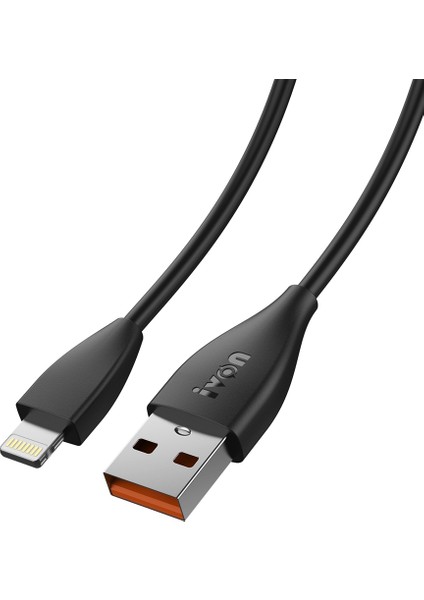 Usb'den Yıldırıma Hızlı Şarj Kablosu 8 Pinli Veri Tpe Dolaşmayan Kablo, 1m-Siyah (Yurt Dışından)