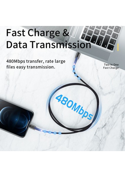 3 M Cep Telefonu Şarj Kablosu 27 W iPhone Dolaşmayan Örgülü USB C-Ip Veri Iletimi Hızlı Şarj Kablosu (Yurt Dışından) indirimleri