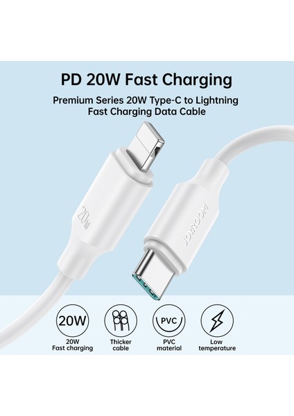 iPhone 15 Serisi Için 1m Premium Serisi Type-C'den Lightning'e 480MBPS Veri Kablosu Pd 20W Hızlı Şarj Kablosu-Siyah (Yurt Dışından)