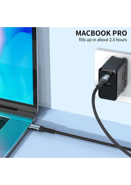 iPhone 15 Serisi için 1m Usb-C Pd Hızlı Şarj Kablosu Type-C-Type-C Veri Aktarım Kablosu Dahili E-Mark ÇIPI-100W (Yurt Dışından)