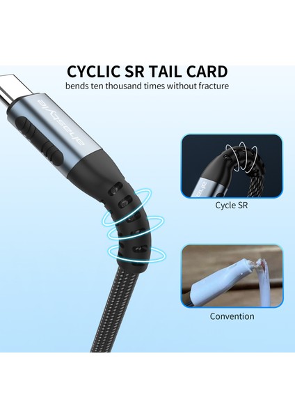 iPhone 15 Serisi için 1m Usb-C Pd Hızlı Şarj Kablosu Type-C-Type-C Veri Aktarım Kablosu Dahili E-Mark ÇIPI-100W (Yurt Dışından)