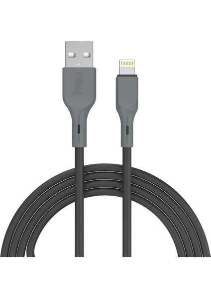 Usb'den Lightning 2.4A Şarj Kablosu 8 Pimli Veri Kablosu, 1m-Siyah (Yurt Dışından)