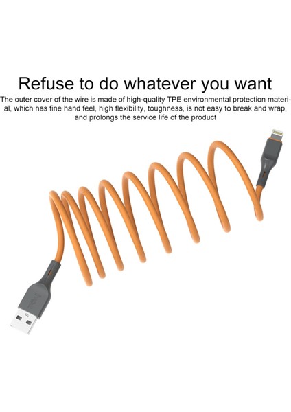 Usb'den Lightning 2.4A Şarj Kablosu 8 Pimli Veri Kablosu, 1m-Siyah (Yurt Dışından)
