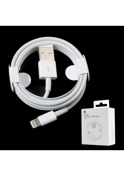 iPhone 7/7 Plus/6s/ipad Ipod için Orijinal Ic Lightning 8pin Veri Senkronizasyon Şarj Kablosu (Paketli) (Yurt Dışından)