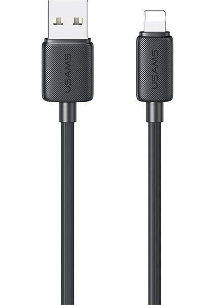 iPhone 2.4A Usb-Lightning Şarj Kablosu için 1m 480MBPS Veri Kablosu-Siyah (Yurt Dışından)