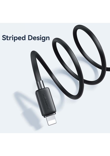 iPhone 2.4A Usb-Lightning Şarj Kablosu için 1m 480MBPS Veri Kablosu-Siyah (Yurt Dışından) fırsatları