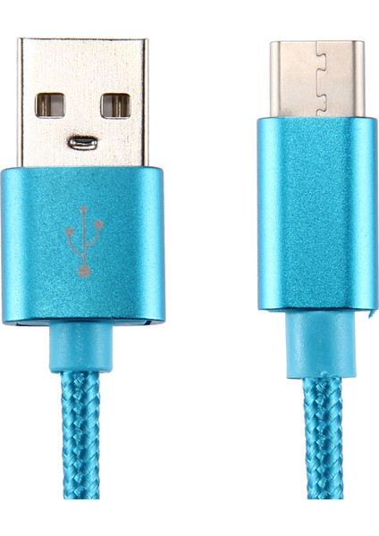 iPhone 15 Serisi için 1m Dokuma Doku Tip-C Samsung Note 8/s8/s8 Plus Vb. için USB Tersinir Veri Senkronizasyon Kablosu-Mavi (Yurt Dışından) fiyatları
