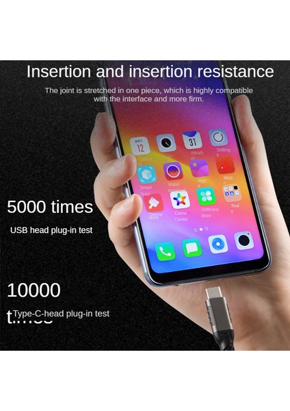 IPhone 15 Serisi için 3 M 3A 60 W Qc 3.0 USB Tip-C Kablosu USB 3.2 10 Gbps Kablo SSD Sabit Disk Bağlantı Teli Hızlı Şarj (Yurt Dışından)