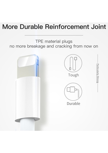 iPhone için 2m Lightning 8pin USB Veri Kablosu Şarj Kablosu Kablosu (Yurt Dışından)