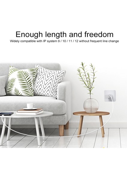 2.4A 8 Pinli Telefon Şarj Aleti Alüminyum Alaşımlı Kabuk Yıldırım Veri Kablosu, 2m-Siyah (Yurt Dışından) indirimleri