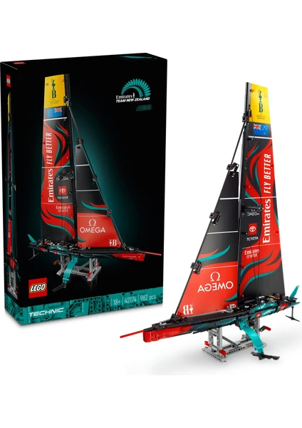 LEGO® Technic Emirates Team New Zealand AC75 Yat 42174 - Yetişkinler Için Yelkenli Tekne Modeli Yapım Seti (962 Parça)