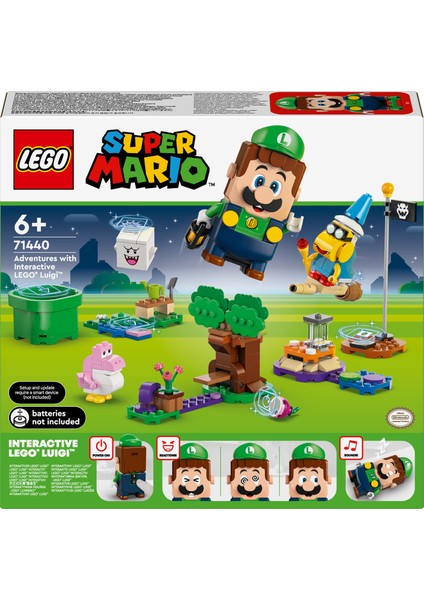 ® Super Mario İnteraktif LEGO® Luigi™ ile Maceralar 71440 - 6 Yaş ve Üzeri Çocuklar İçin Koleksiyonluk Yaratıcı Nintendo® Oyuncak Yapım Seti (210 Parça)