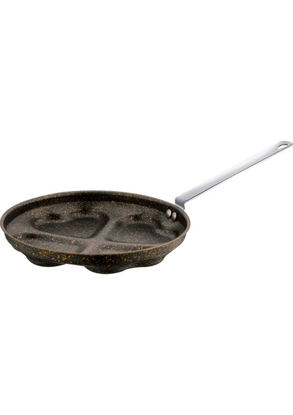 4 Gözlü Kalpli Tava 24 Cm, Yumurta Omlet Krep Kalpli Tava