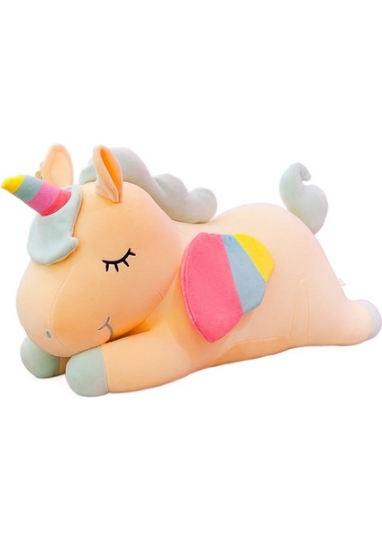 Melek Gökkuşağı Unicorn Bebek Peluş Oyuncak Büyük Bez Bebek Bebek Uyku Yastığı (Yurt Dışından)