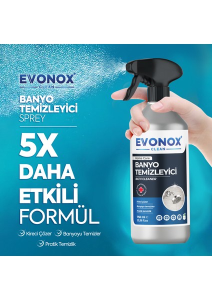 Clean Ultra Güçlü Banyo Temizleyici ve Kireç Çözücü Okyanus Kokulu Sprey 750 ml