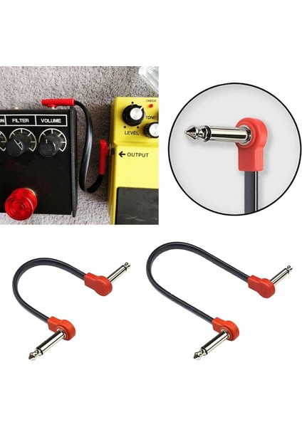 20CM Tarzı Gitar Pedal Kabloları 15CM Sağ Açılı Gitar Patch Kablosu Efekt Pedalları Için G99D (Yurt Dışından) modelleri