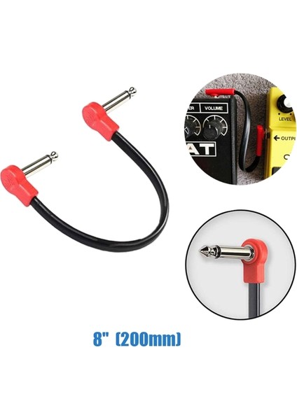 20CM Tarzı Gitar Pedal Kabloları 15CM Sağ Açılı Gitar Patch Kablosu Efekt Pedalları Için G99D (Yurt Dışından) fırsatları