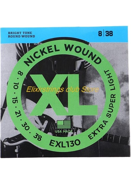 EXL130 08-38 Stili Elektrikli Gitar Telleri Exl Mükemmel Intonasyon Güvenilir Dayanıklılık Süper Hafif 6 Telli Elektrikli Gitarlar Için Aksesuarlar (Yurt Dışından)