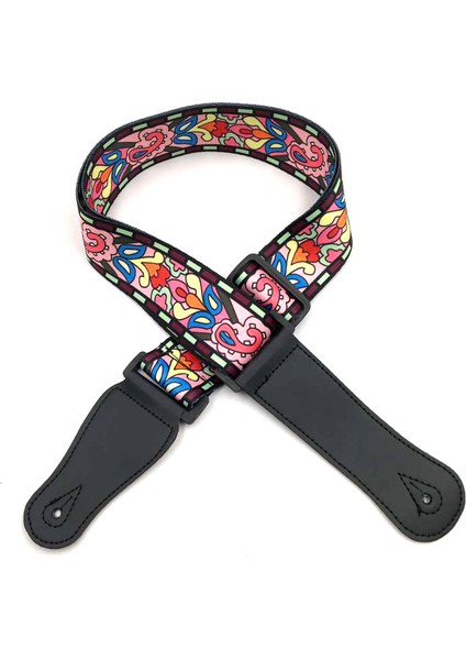 S114D Stili Akustik Elektro Gitar Bas Için Ayarlanabilir Naylon Genişletme Kalınlaştırma Baskılı Gitar Askısı Eşsiz Desen Halka Özel Çok Renkli (Yurt Dışından)
