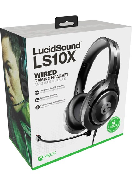 Lucidsound LS10X Kablolu Oyun Kulaklığı Surround Sesli Xbox Serisi x S Için Siyah