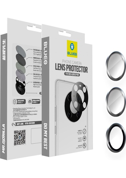 Samsung S23 Plus / Samsung S23 Gümüş Kamera Lens Koruyucu