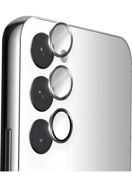 Samsung S23 Plus / Samsung S23 Gümüş Kamera Lens Koruyucu
