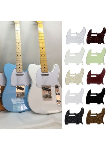 Vintage Beyaz Tarzı Tl-Scratch Plakası Usamexico Tele-Telecaster Gitar Çok Renkli Elektro Gitar Pickguard Scratch Plate Parçaları 24BD (Yurt Dışından) fiyatları